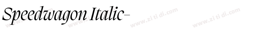 Speedwagon Italic字体转换 Speedwagon Italic字体转换